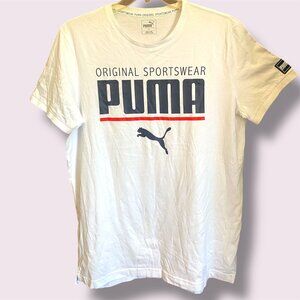 Men's White Puma Logo Tee NWOT XXL